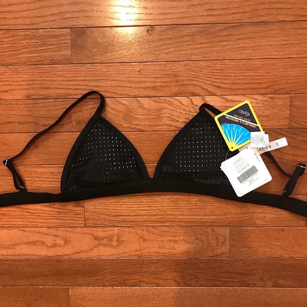 Fabletics athletic bathing suit black top XS